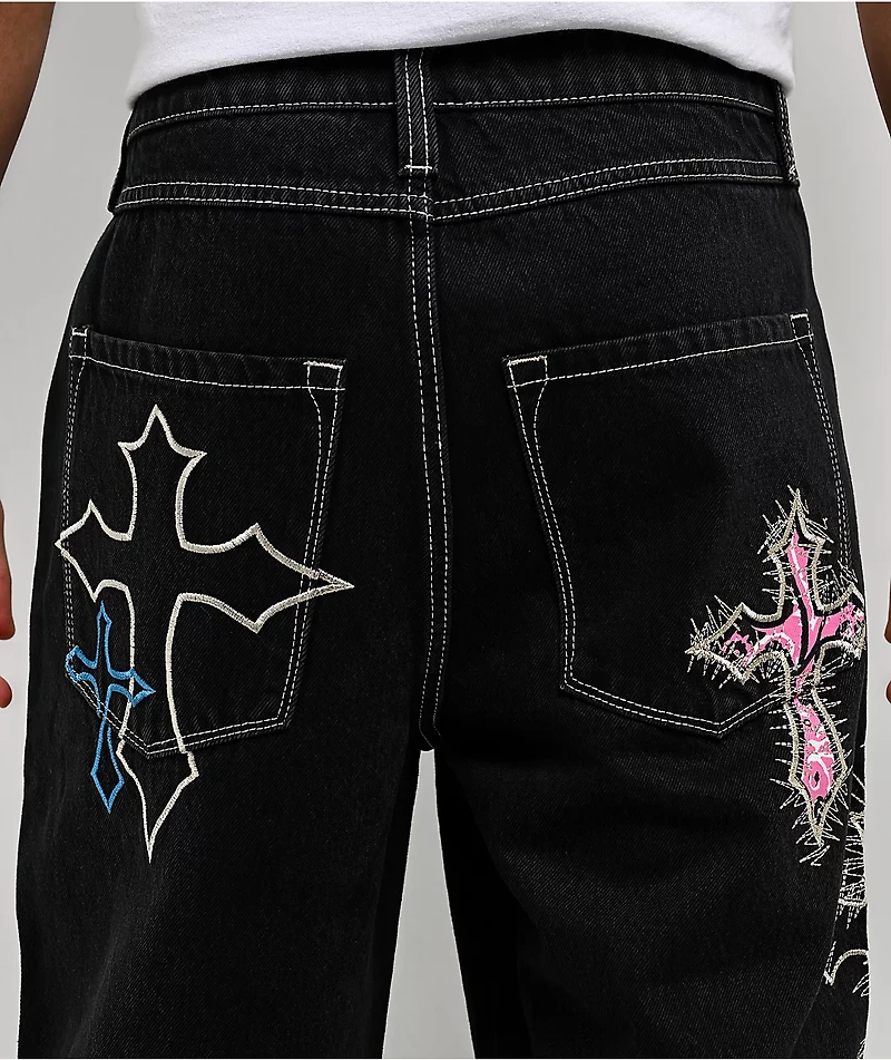Ninth Hall Ambush Criss Cross Black Jeans