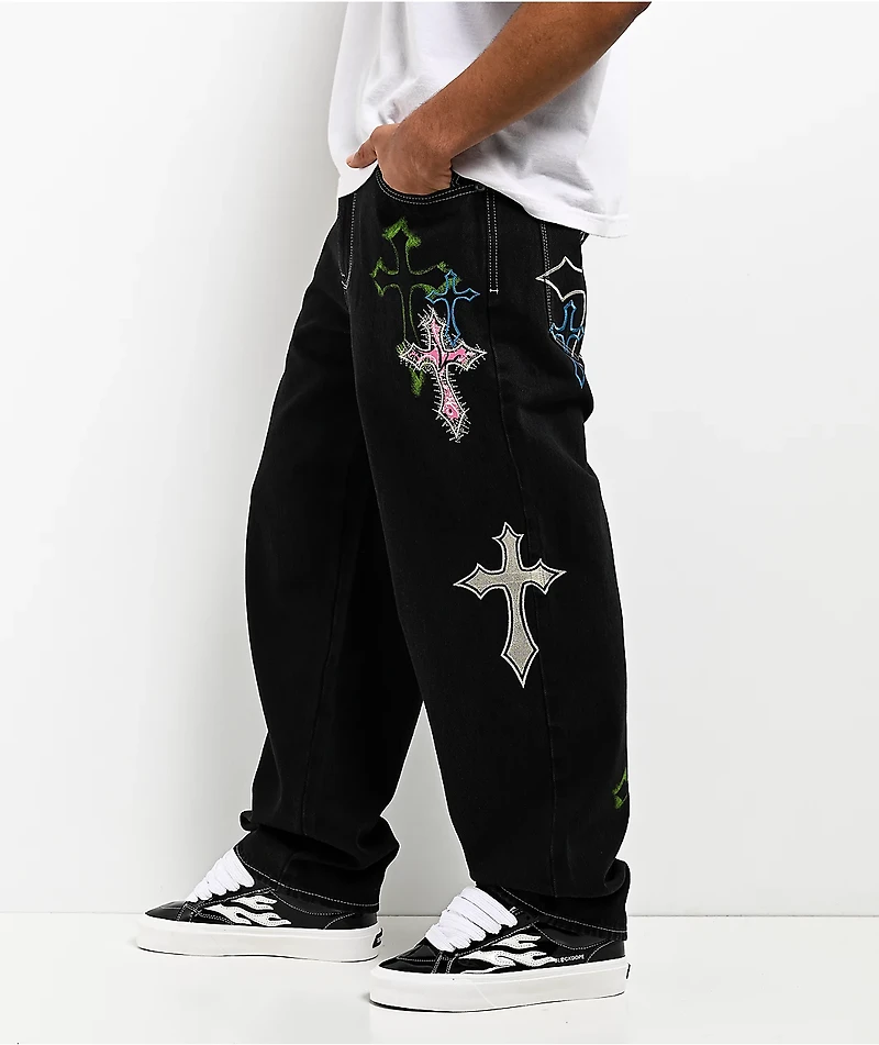 Ninth Hall Ambush Criss Cross Black Jeans