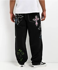 Ninth Hall Ambush Criss Cross Black Jeans