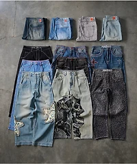 Ninth Hall Ambush Crosses Baked Medium Blue Wash Loose Fit Jeans