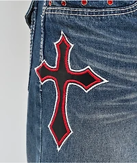 Ninth Hall Ambush Crosses Baked Medium Blue Wash Loose Fit Jeans