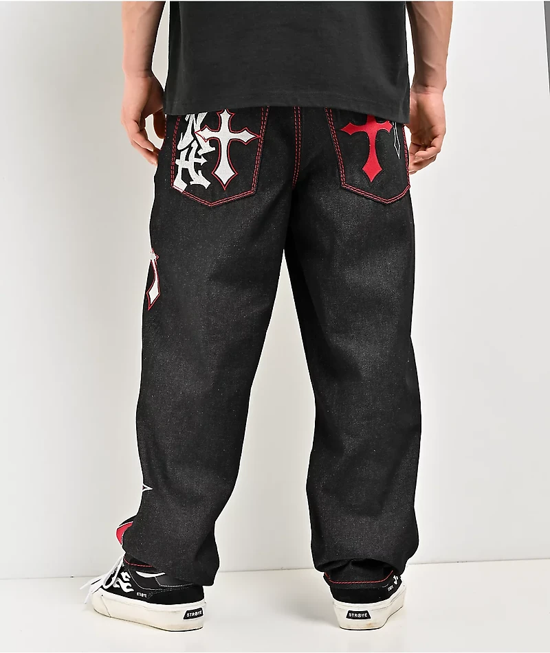 Ninth Hall Ambush Crosses Black Raw Denim Jeans