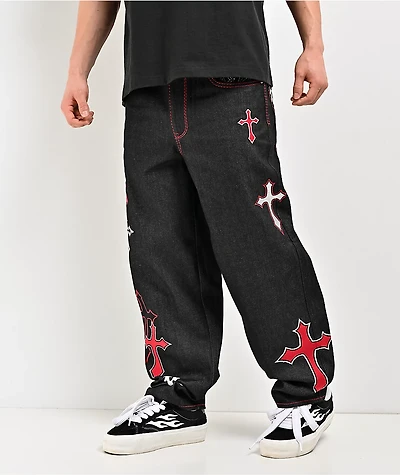 Ninth Hall Ambush Crosses Black Raw Denim Jeans