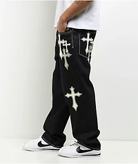 Ninth Hall Ambush Crosses Raw Indigo Loose Fit Jeans
