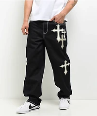 Ninth Hall Ambush Crosses Raw Indigo Loose Fit Jeans