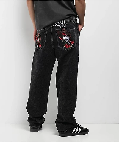 Ninth Hall Ambush Embroidered Black Denim Jeans