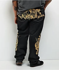 Ninth Hall Ambush Fleur De Lion Black Wash Loose Fit Jeans