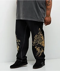 Ninth Hall Ambush Fleur De Lion Black Wash Loose Fit Jeans