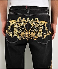 Ninth Hall Ambush Fleur De Lion Black Wash Loose Fit Jeans