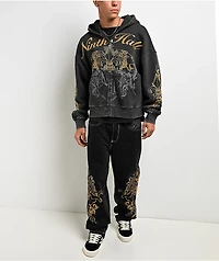 Ninth Hall Ambush Fleur De Lion Black Wash Loose Fit Jeans