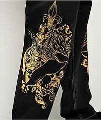 Ninth Hall Ambush Fleur De Lion Black Wash Loose Fit Jeans