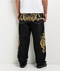 Ninth Hall Ambush Fleur De Lion Black Wash Loose Fit Jeans