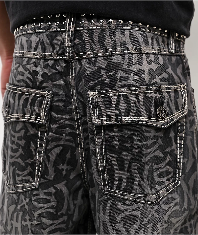 Ninth Hall Ambush Marked Up Black Wash Jeans