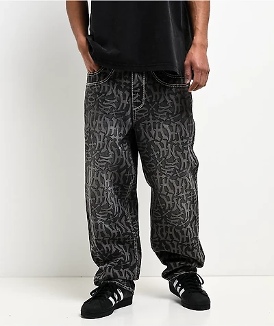 Ninth Hall Ambush Marked Up Black Wash Jeans