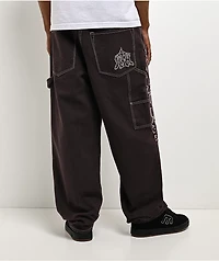 Ninth Hall Ambush Painter Brown Wash Loose Fit Carpenter Pants