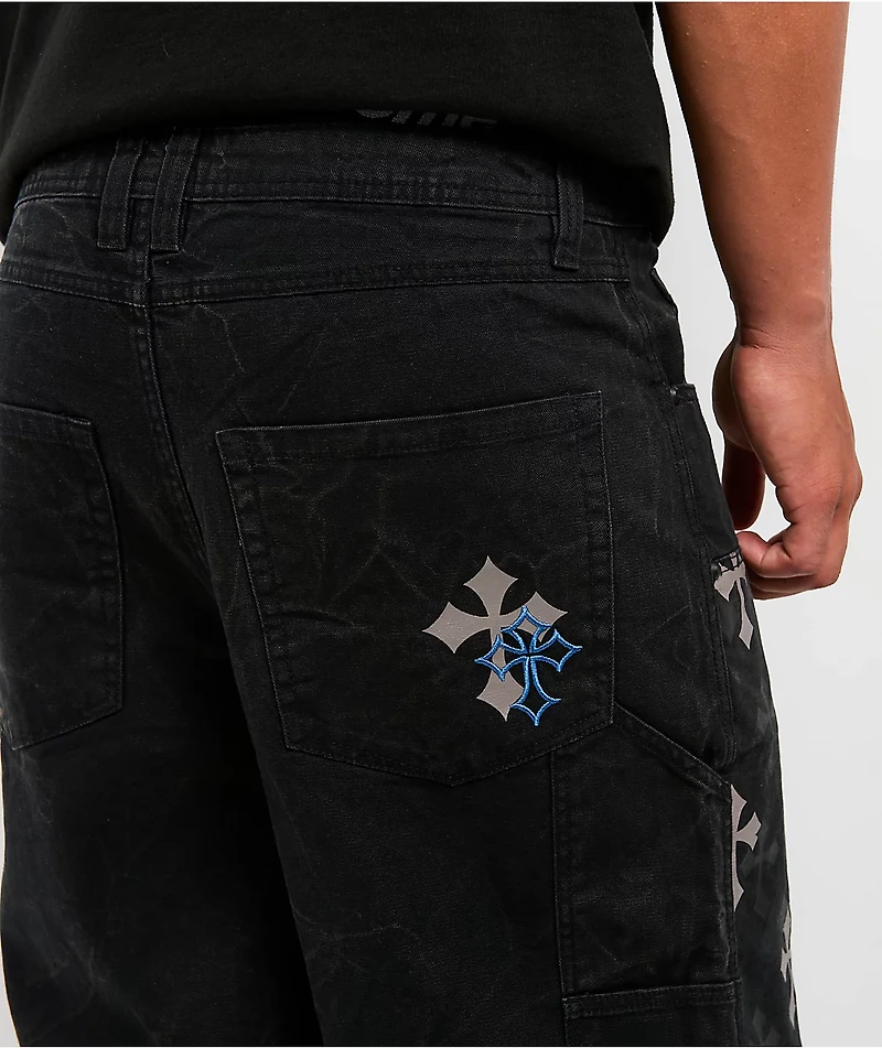 Ninth Hall Ambush Painter Crosses Black Wash Loose Fit Carpenter Jeans