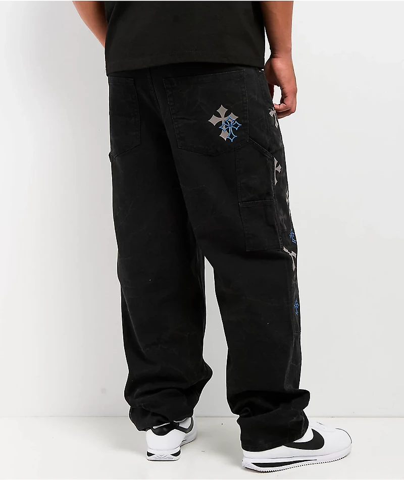 Ninth Hall Ambush Painter Crosses Black Wash Loose Fit Carpenter Jeans