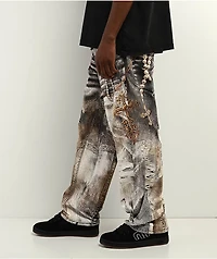 Ninth Hall Ambush Pearls & Crosses Loose Fit Jeans