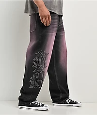 Ninth Hall Ambush Purple Wash Black Denim Loose Fit Jeans