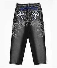 Ninth Hall Ambush Royal Cross Black Wash Loose Fit Jeans