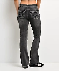 Ninth Hall Amiyah Black Wash Low Rise Bootcut Jeans