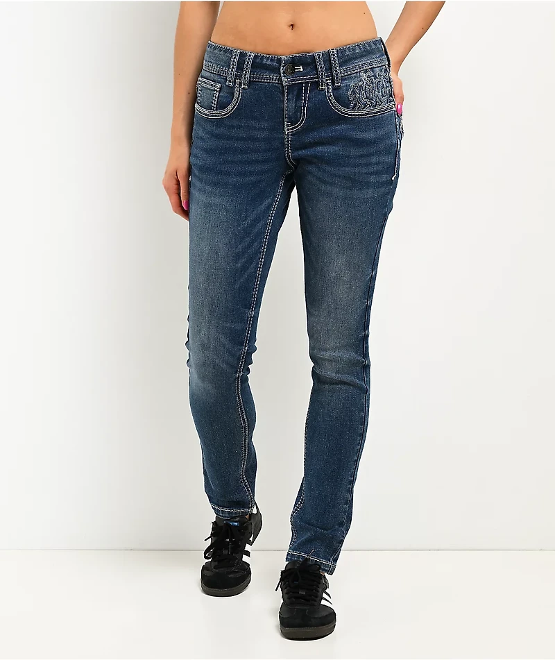 Ninth Hall Amiyah Blue Wash Skinny Jeans