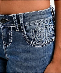 Ninth Hall Amiyah Reign Blue Wash Bootcut Jeans