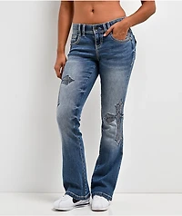 Ninth Hall Amiyah Reign Blue Wash Bootcut Jeans