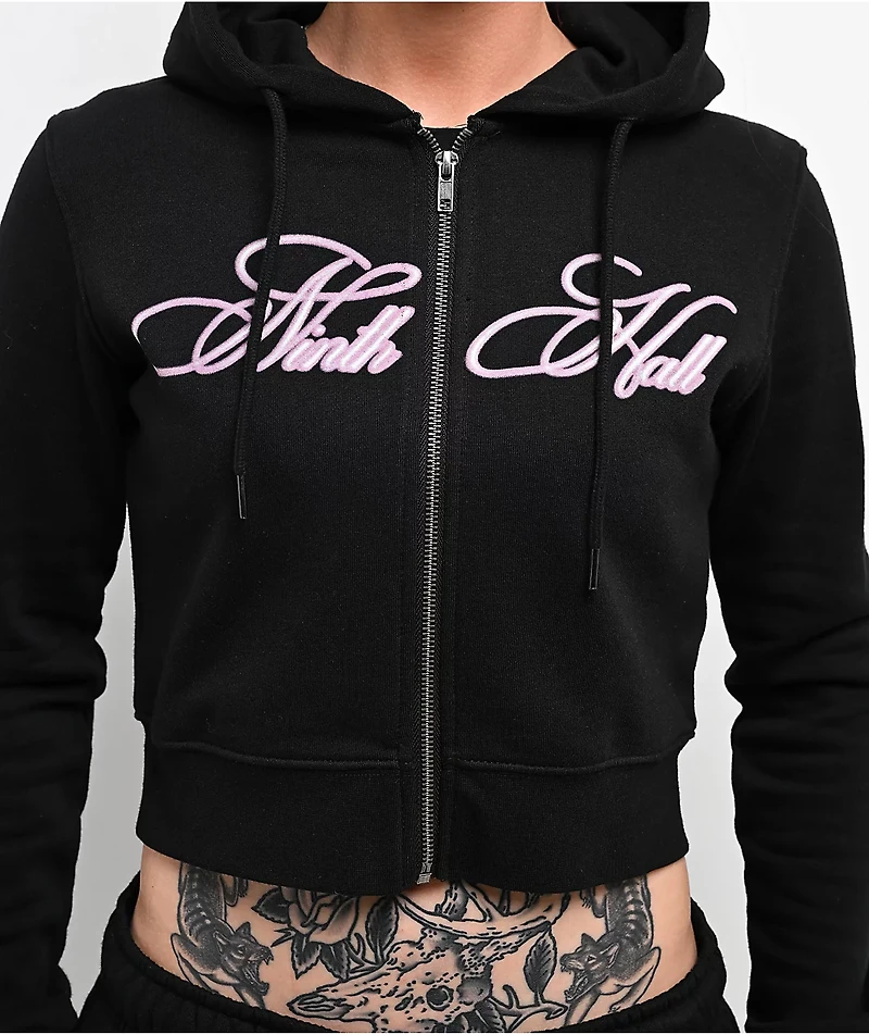 Ninth Hall Among The Stars Black Zip Hoodie