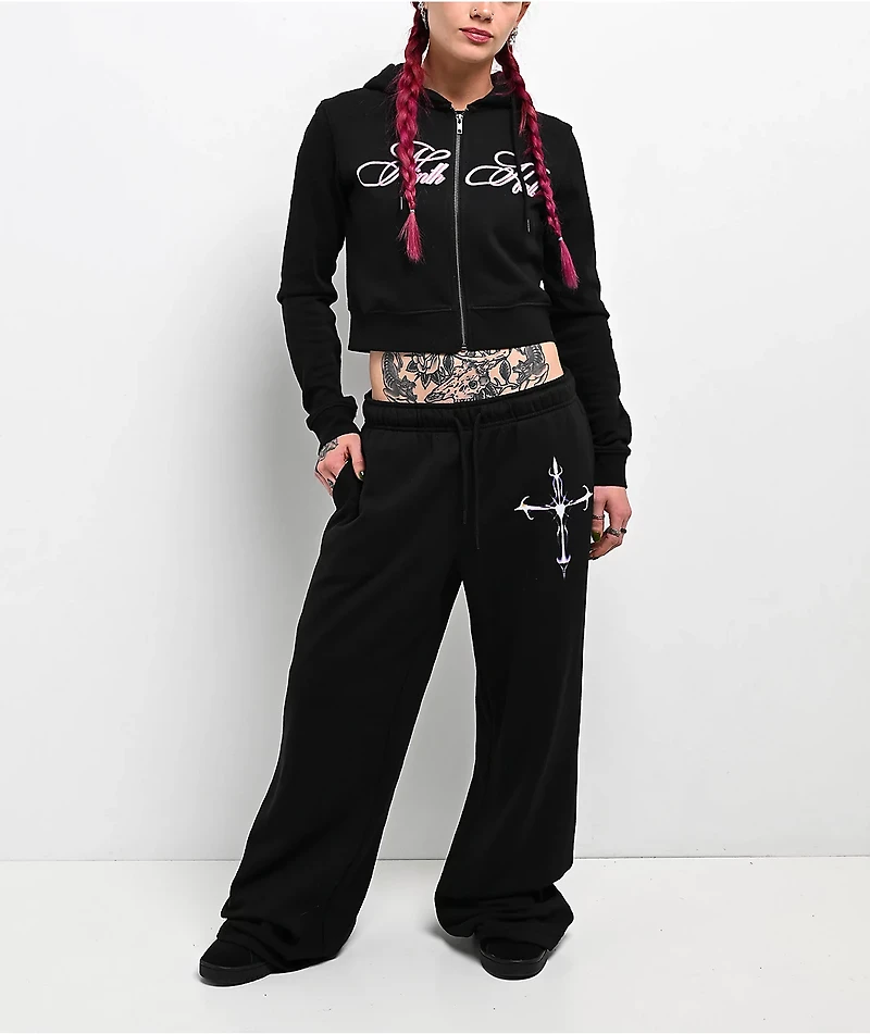 Ninth Hall Among The Stars Black Zip Hoodie