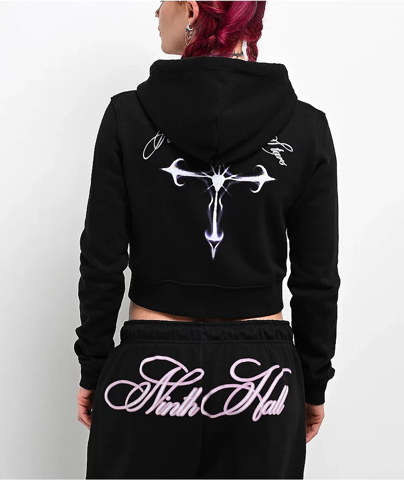 Ninth Hall Among The Stars Black Zip Hoodie