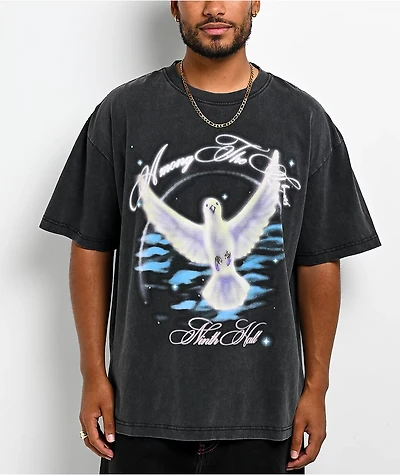 Ninth Hall Among The Stars Vintage Black T-Shirt
