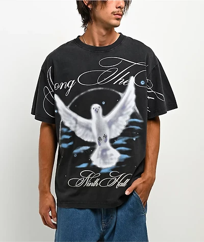 Ninth Hall Among The Stars Vintage Black T-Shirt