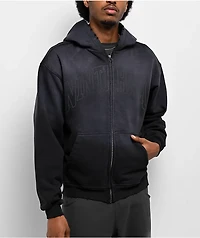 Ninth Hall Art Department Black Wash Zip Hoodie