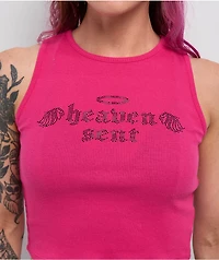 Ninth Hall Ashlee Heaven Pink Crop Tank Top