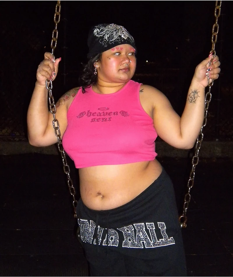 Ninth Hall Ashlee Heaven Pink Crop Tank Top