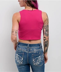 Ninth Hall Ashlee Heaven Pink Crop Tank Top