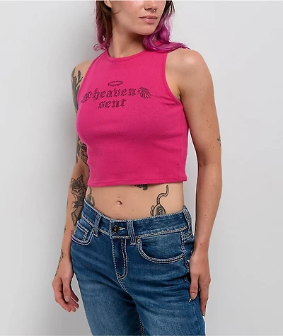 Ninth Hall Ashlee Heaven Pink Crop Tank Top