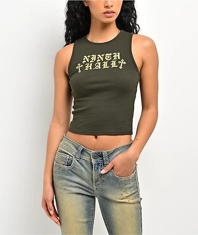 Ninth Hall Ashlee Rosin Green Tank Top