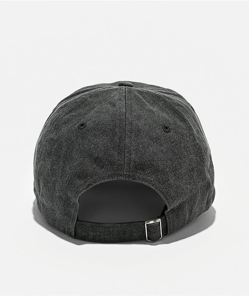Ninth Hall Ashton Black Wash Strapback Hat