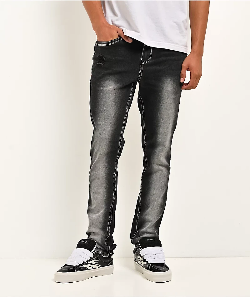 Ninth Hall Asphalt Black Skinny Jeans