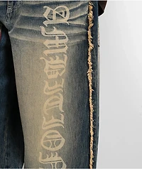 Ninth Hall Astray Ambition Blue Wash Ultra Wide Patchwork Jeans