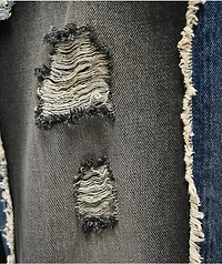 Ninth Hall Astray Double Destroy Black & Blue Loose Fit Jeans