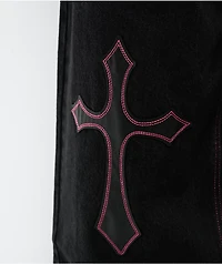 Ninth Hall Astray Pink & Black Thunderhead Wash Ultra Wide Patchwork Jeans