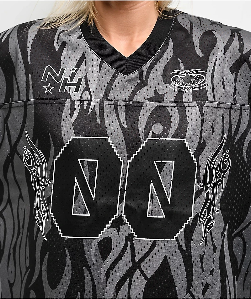 Ninth Hall Avery 00 Black & Grey Football Jersey