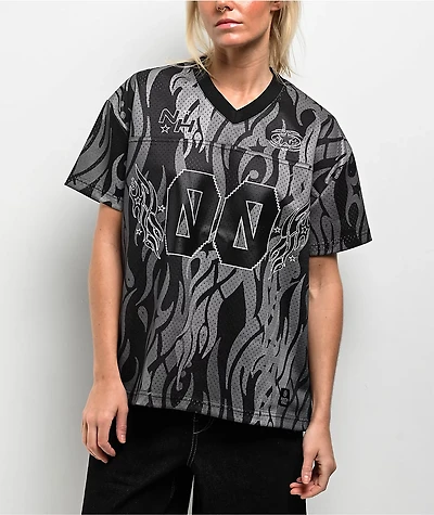 Ninth Hall Avery 00 Black & Grey Football Jersey