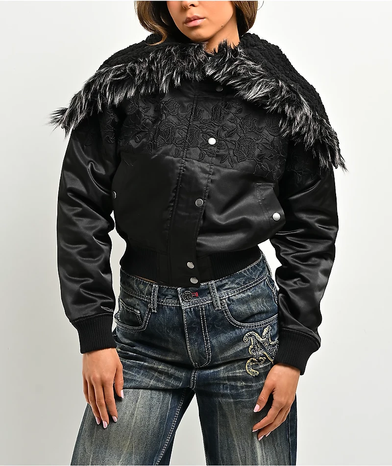 Ninth Hall Ayla Floral Black Jacket