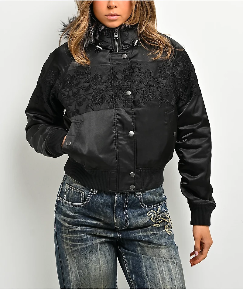 Ninth Hall Ayla Floral Black Jacket