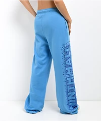 Ninth Hall Baddie Talk Blue Wide Leg Sweatpants