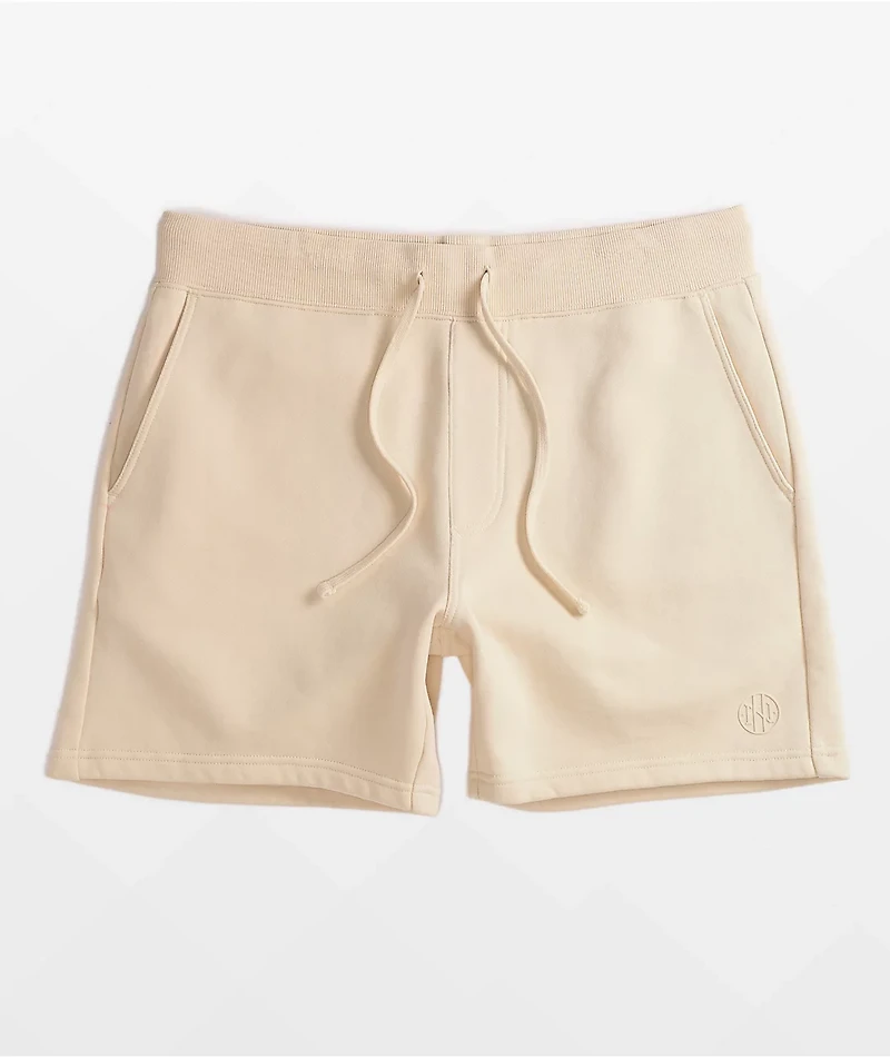 Ninth Hall Basic Tan Wash Sweat Shorts